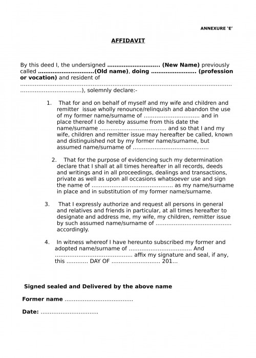 for form passport d Create E   Annexure Online Affidavit  eDrafter.in Passport