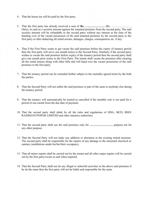 Rental Agreement Form eDrafter.in