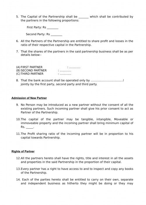 partnership form d firm for Partnership Form  Deed eDrafter