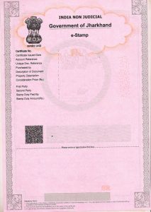 e stamp paper in Jharkhand