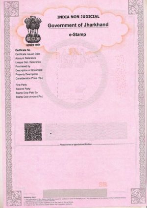 Jharkhand e-stamp paper