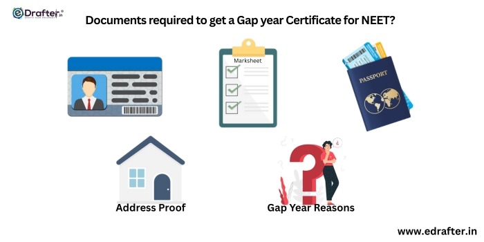 document required to get a gap year certificate for neet