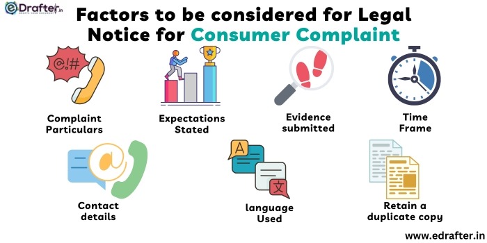 Factors to be considered for Legal Notice for Consumer Complaint