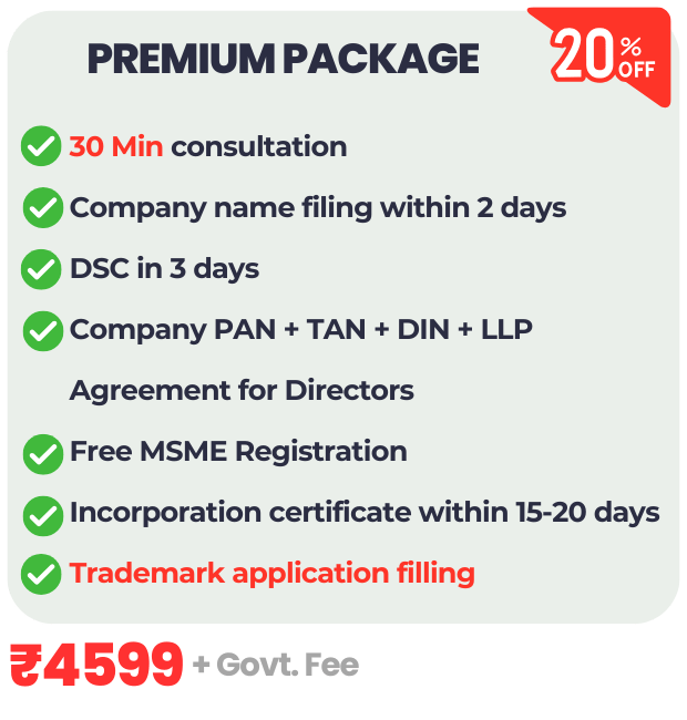 LLP Company Registration Premium Package of eDrafter