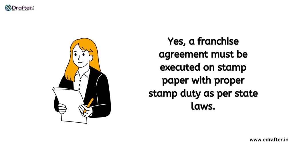 Franchise Agreement on Stamp paper