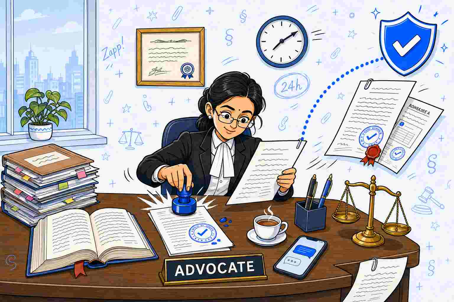 A real advocate reviews, corrects and stamps your notice